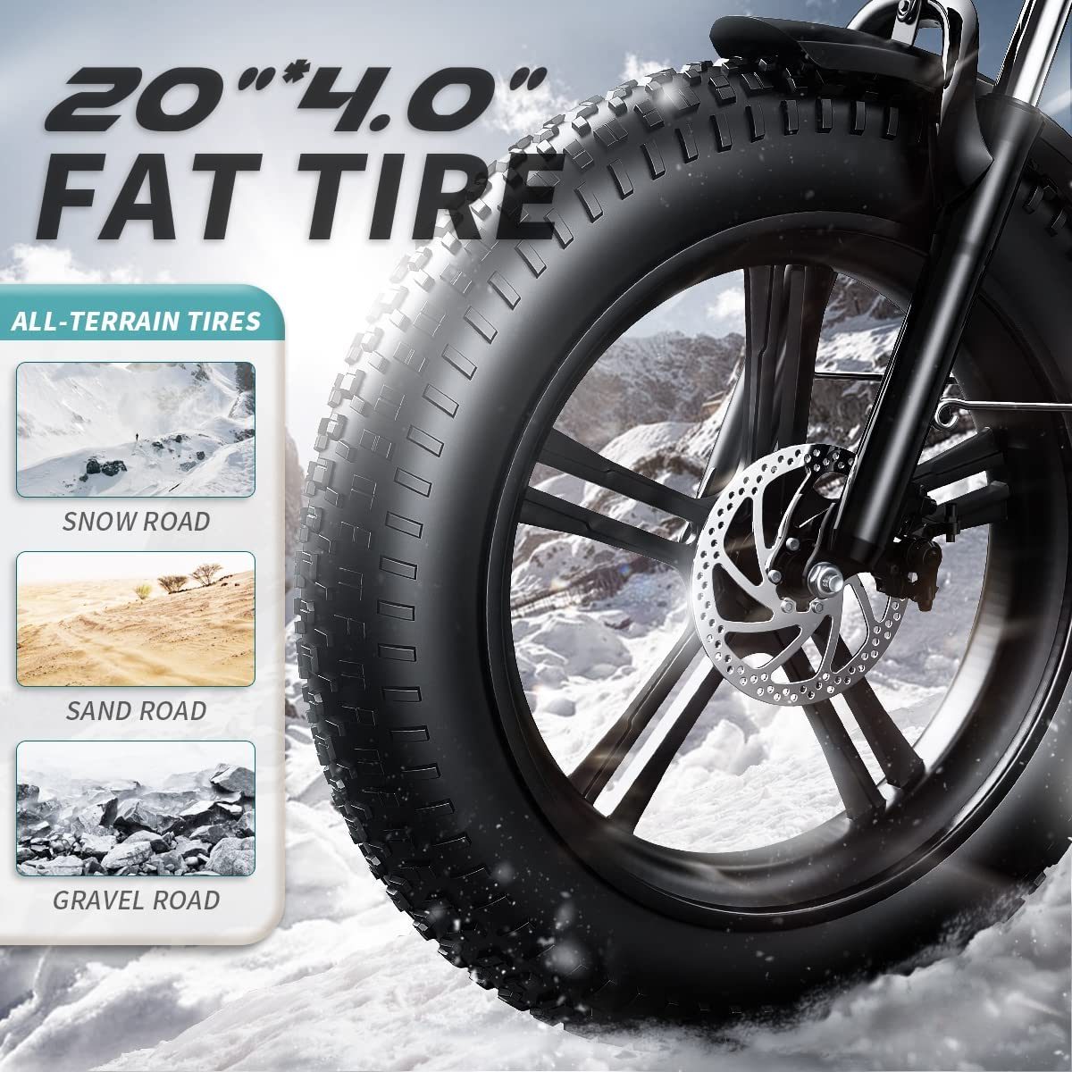 EUY 750w All Terrain Fat Tire E-bike